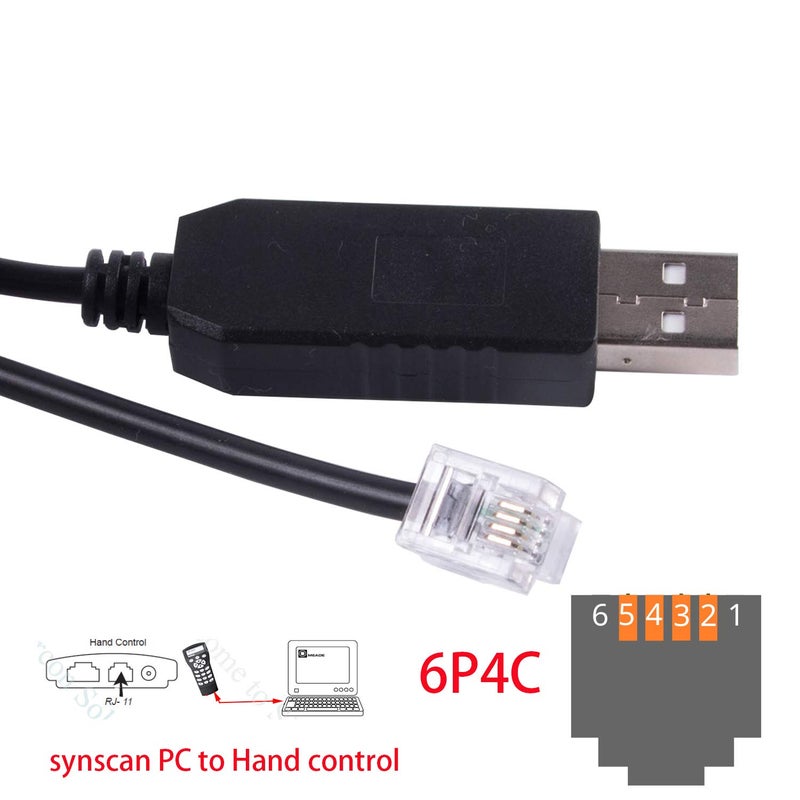 Usangreen FT231XS Telescopes Control Cable for Skywatcher HEQ5pro AZEQ5 AZEQ6 EQ6-R Support EQMOD ASCOM Set Up Sofware Manual Download Support Windows 10 Android (6ft/180cm, Synscan Hand Control to PC) - Image 4
